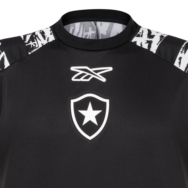 Camisa Botafogo Pré-Jogo 25/26 - Torcedor Reebok Masculino - Preto