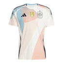 Camisa Seleção Espanha  II 25/26 - Torcedor Adidas Masculina - Branca com detalhes em rosa e azul
