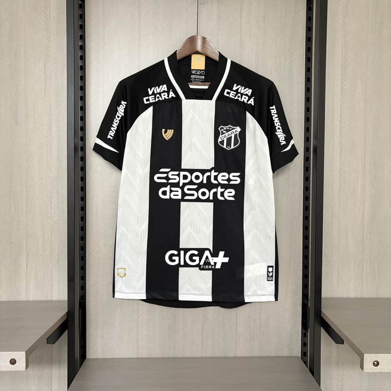 Camisa Ceará Titular 25/26 - Preto e Branco Torcedor