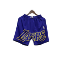 Shorts NBA Lakers 23/24 Casual - Nike - Branco - Preto - Amarelo - Azul