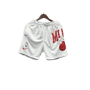 Shorts NBA Miami Heat 23/24 Casual - Nike - Vermelho - Branco - Preto
