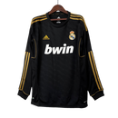 Camisa II Adidas Real Madrid I 11/12 - Retrô Manga Longa- Preto