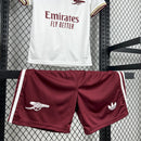Conjunto Arsenal 25/26 away - Branco e vermelho