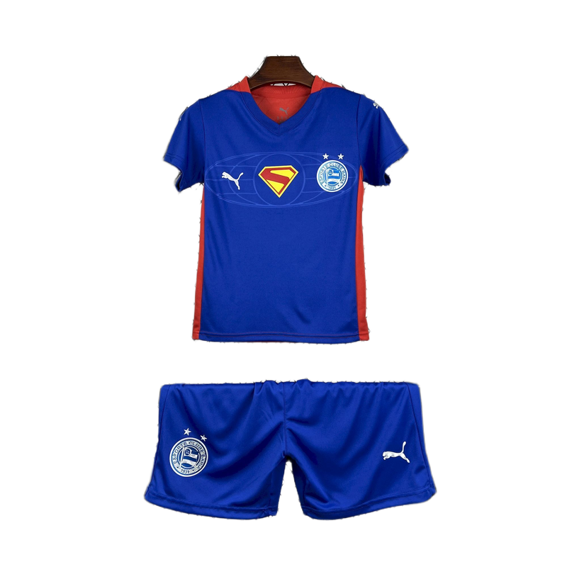Conjunto Infantil Bahia Edição Especial 25/26 - Superman Vermelho e Azul