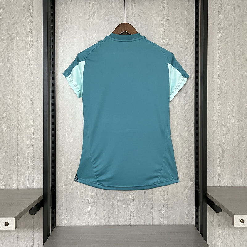 Camisa Cruzeiro de Treino 25/26 - Versão Feminina Baby Look Azul Turquesa