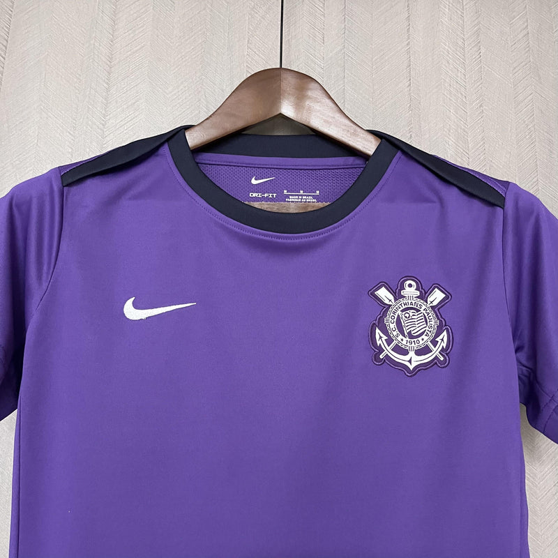 Camisa Corinthians de Treino 25/26 - Versão Feminina Baby Look Roxa