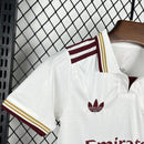 Conjunto Arsenal 25/26 away - Branco e vermelho
