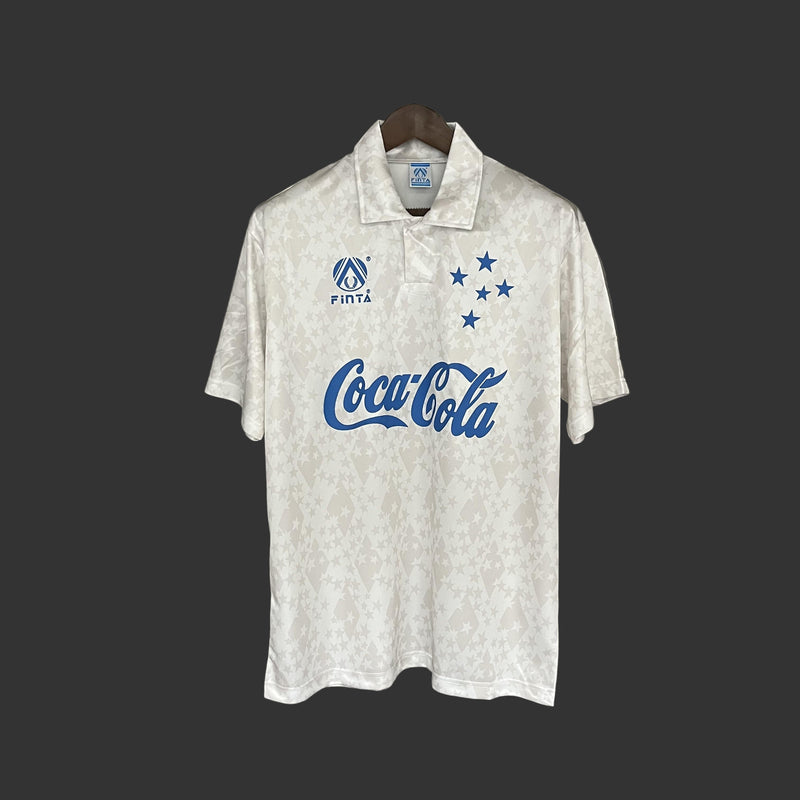 Camisa Cruzeiro Fora 93/94 - Versão Retrô Coca-Cola Branca