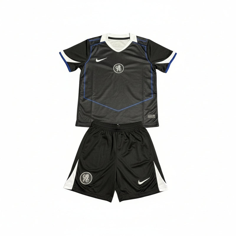 Conjunto Chelsea 25/26 - Preto e azul