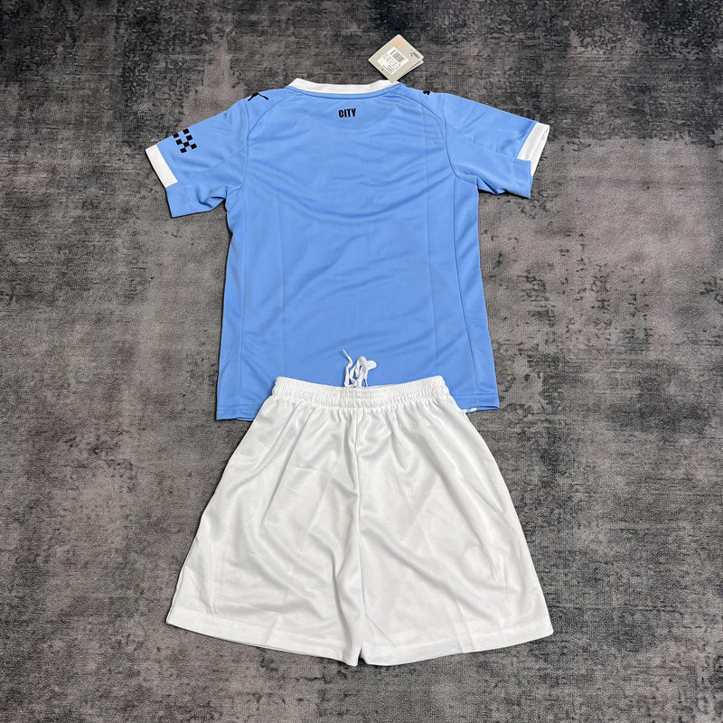 Conjunto Infantil Manchester City Titular 25/26 - Azul