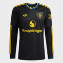 Camisa Manchester United III Manga Longa 25/26 - Torcedor Masculina - Preta