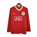 Camisa Retrô Manchester United Manga Longa Nike 2006/07 Masculino Vermelho