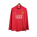 Camisa Retrô Manchester United Manga Longa Nike 2007/08 Masculino Vermelho