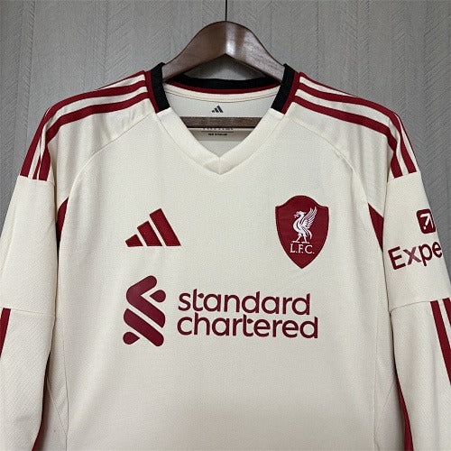 Camisa Liverpool 25/26 - Versão Manga Longa vermelha