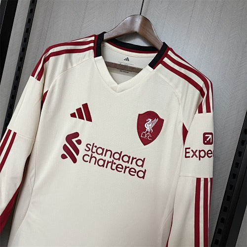 Camisa Liverpool 25/26 - Versão Manga Longa vermelha