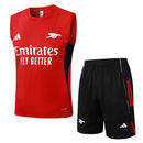 Conjunto de Treino Arsenal 25/26 - Blusa+Short Vermelho