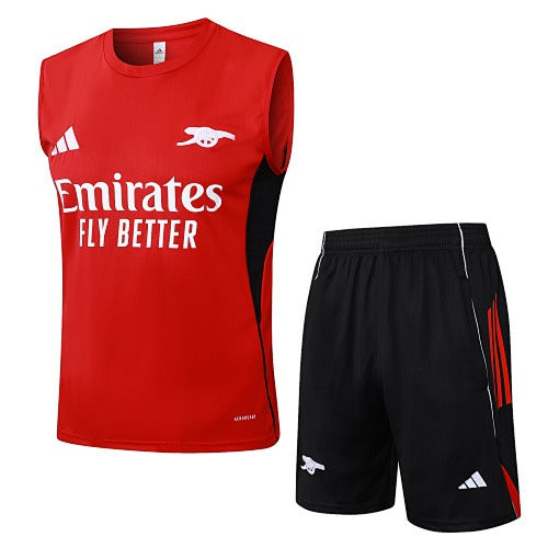 Conjunto de Treino Arsenal 25/26 - Blusa+Short Vermelho