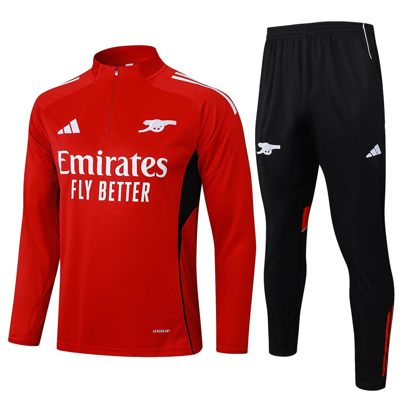 Conjunto de Treino Arsenal 25/26 - Vermelho e Preto