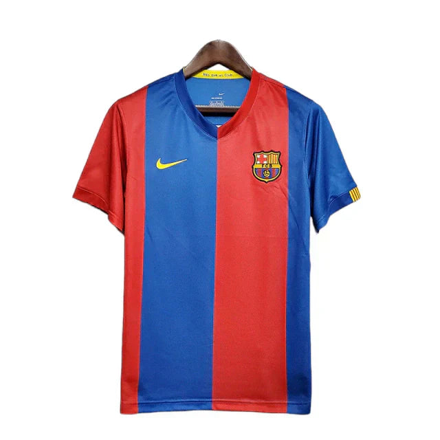 Camisa Barcelona Retrô 2006/2007 Azul e Grená - Nike