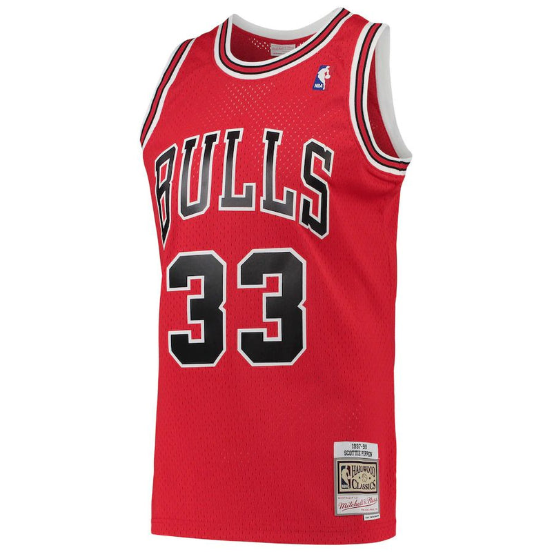 Regata Clássica Mitchell E Ness Chicago Bulls 1997/98 Swingman- Vermelha